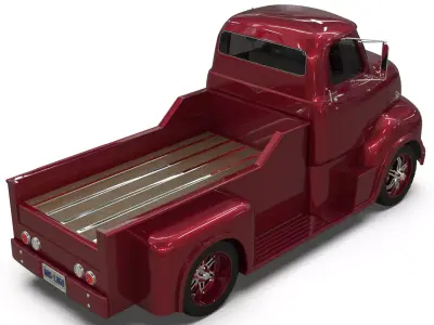 Custom Vintage COE Pickup Truck 3D model