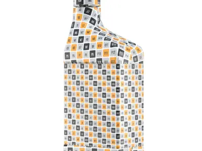 Motor Oil Bottle 16 oz 3D model