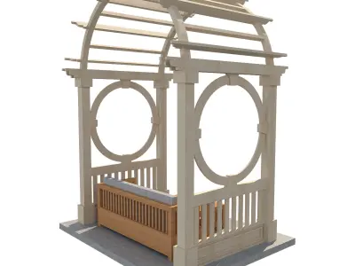 Pergola 5 Low-poly 3D model