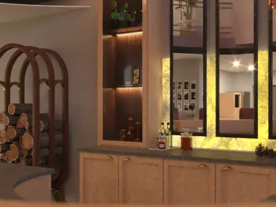 Luxury House Double Storey 3D model