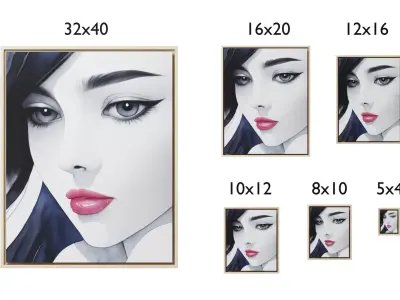 Picture frame collection - Tray Low-poly 3D model