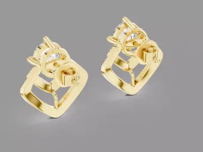 Diamond Earrings  3D print model