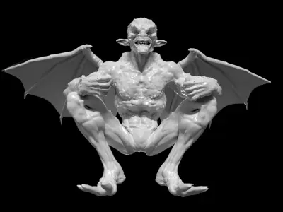 10 Gargoyles 3D Model Pack 3D model