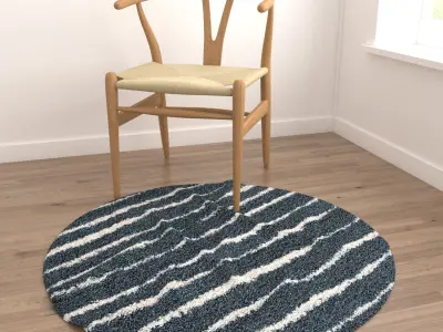 Round Rug Set 177 3D model