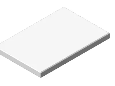 Concrete Slab 60 40 cm 4 cm Thickness Paving Stone Rectangular  3D model