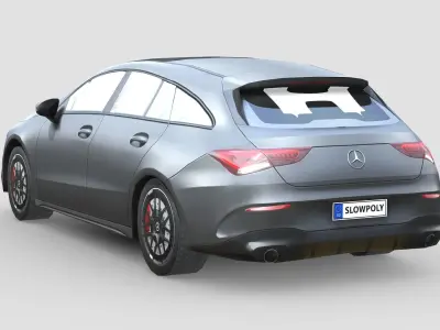 Mercedes-Benz AMG CLA 35 Shooting Brake Low-poly 3D model