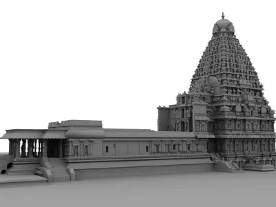 thanjavur brihadeeswarar temple 3d model 3D model