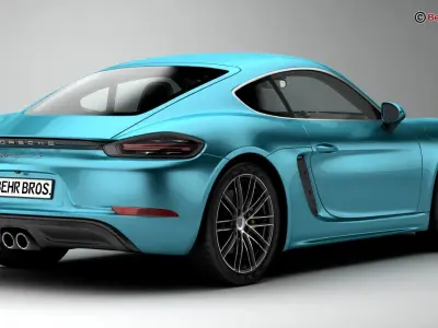 Porsche 718 Cayman S 2017 3D model