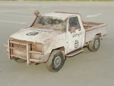 Game Ready Terrorist Car Mobile Games Low-poly 3D model