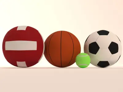 Three ball 3D model