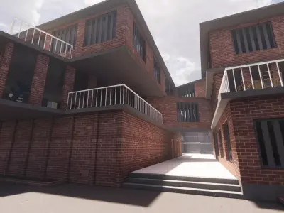 Community Club House Design - Revit model 3D model
