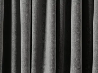 curtain with rod 04 Low-poly 3D model