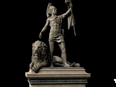 Statue Low-poly 3D model