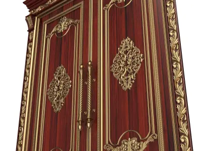 Carved Door Classic 01401 Wood Low-poly 3D model