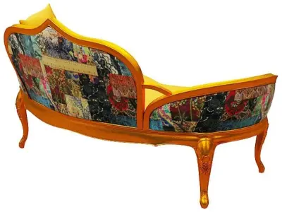 Classical sofa 2 seater Low-poly 3D model