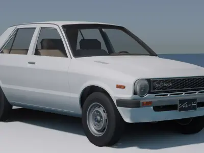 1977 Daihatsu Charade Low-poly 3D model