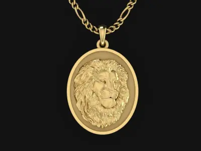 Lion Pendant 4 3D print model