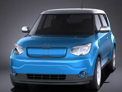 Kia Soul EV 2016 VRAY 3D model