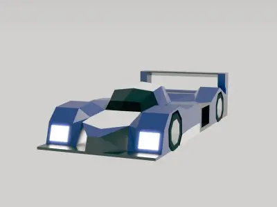 Low Poly Racing Car Pack Low-poly 3D model