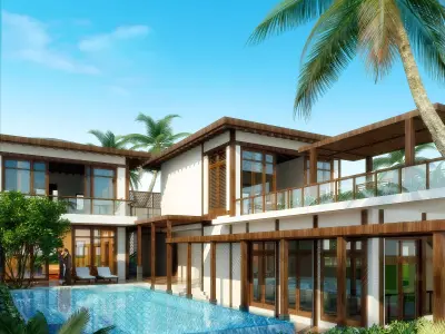 3D model of 2022 luxury fashion villa exterior 20 3D model