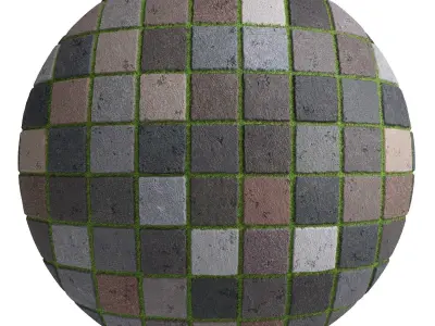 Grass Stone Materials5- By 3 color Pbr By Sbsar 4k Texture