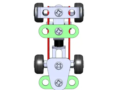 Metal Racing Car DIY Toy 3D model