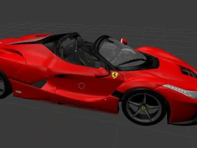 Ferrari Aperta Model OBJ and blend file Low-poly 3D model