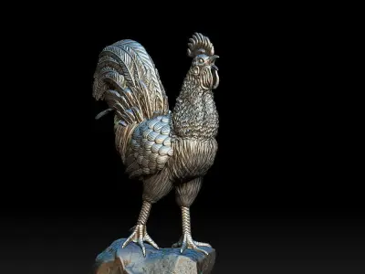 Rooster Statue  New 3D Print model 3D print model