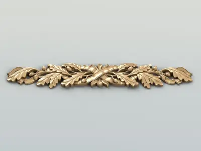 Carved decor horizontal 038 3D model