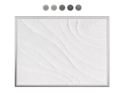 ABAV371 3D White Abstract Painting 3D model
