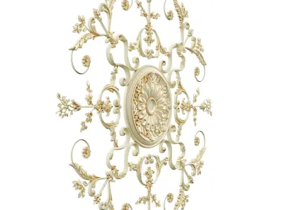 Ceiling Rosette Medallion  Neoclassical 3D Model  High Detail  3D model