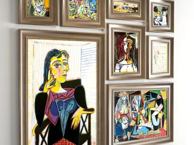 Pablo Picasso Low-poly 3D model