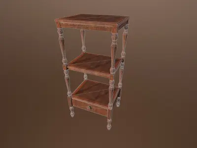 Antique table -PBR Game Ready model Low-poly 3D model