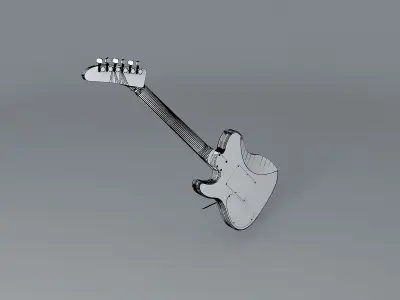 Sands tele custom guitar Free 3D model