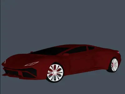 Avtomobil dizayni  Low-poly 3D model