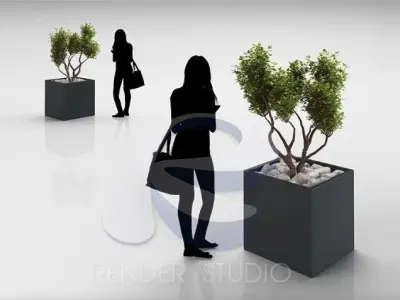Plant two women 3D model