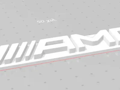 AMG mercedes logo 3D print model