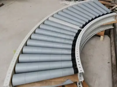 Curved Roller Conveyor - Adjustable Material Handling System 3D model