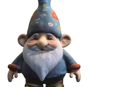 Garden Gnome Low-poly 3D model