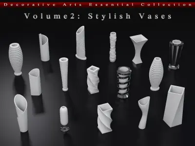 Decorative Arts Essential  Volume2  Stylish Vases 3D model