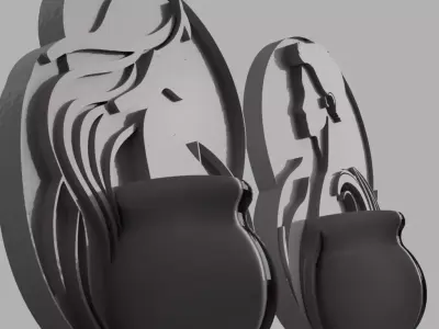 Artistic Wall Planters 3D print model