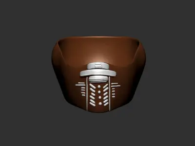 helmet high poly sculpt 3d printable  3D model 26