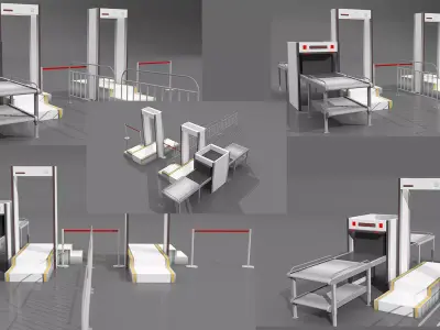 Metro security check 3D model