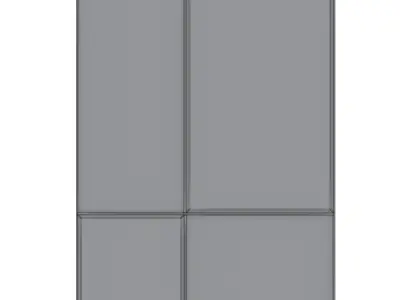 Wall Mirror Finestra Flutes by Deknudt Mirrors 3D model