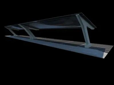 Parking Sunscreen Low-poly 3D model