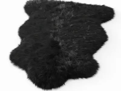 Forsyth New Zealand Sheepskin Fur Black 3D model