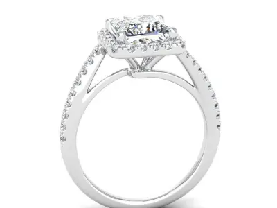 Engagement ring Vanessa princess 3D print model