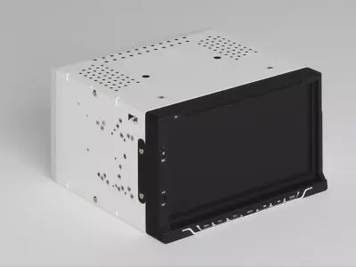 KAR7D Car Audio 7 Inch 2 DIN DVD Player Low-poly 3D model