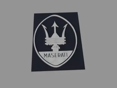 Maserati Logos Free 3D model