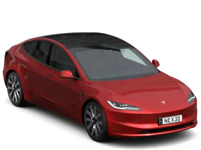 Tesla Model 3 2024 3D model get